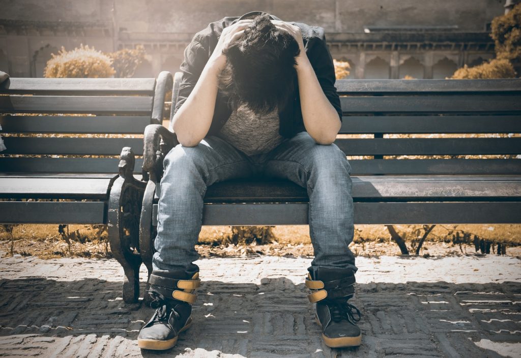 Alone Benches Blue Jeans Boy Casua - Inzmam / Pixabay
