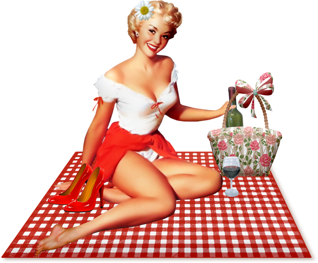 Pin Up Girl Picnic Retro Pinups - AnnaliseArt / Pixabay