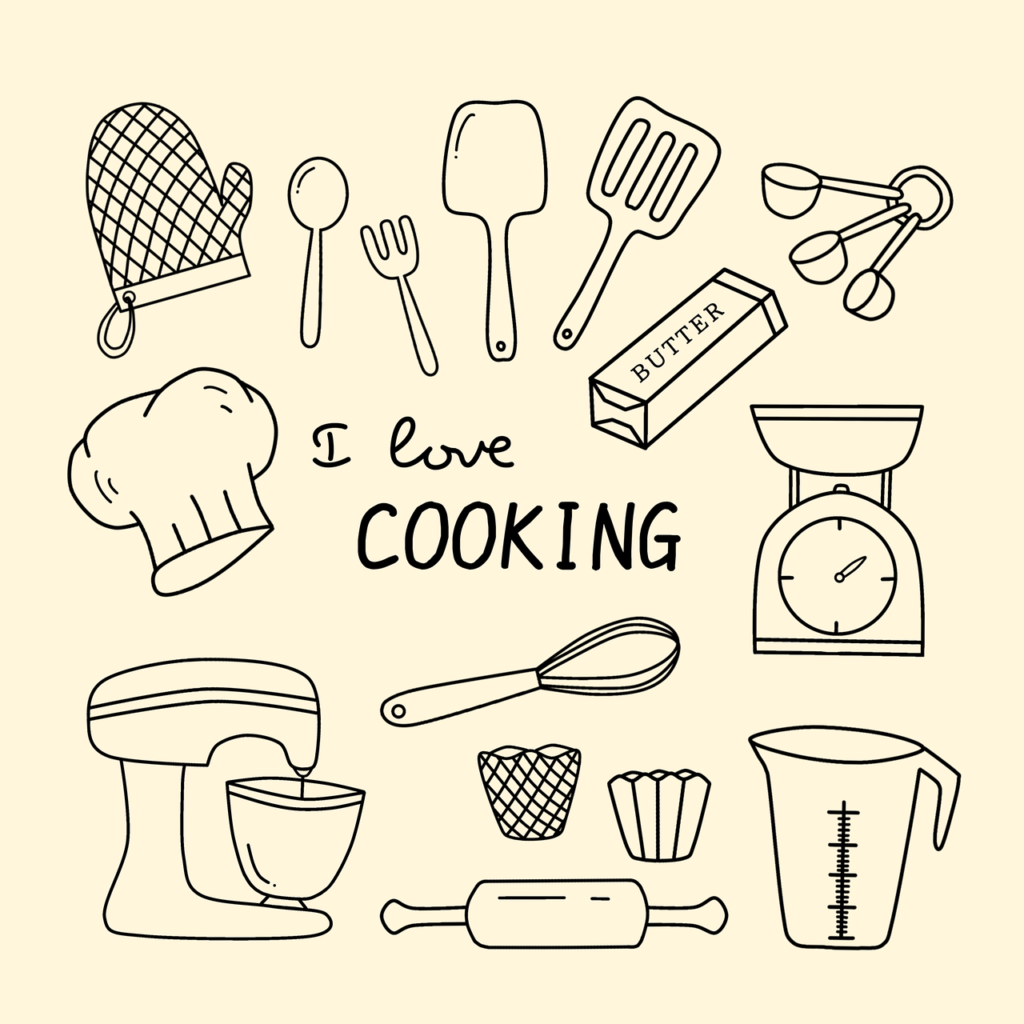 Doodle Kitchen Utensils - Cindynhiart / Pixabay