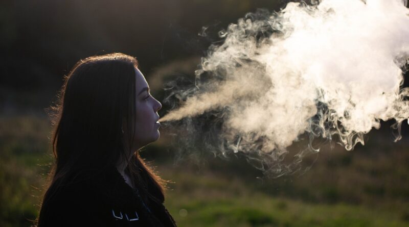 vape, nature, girl
