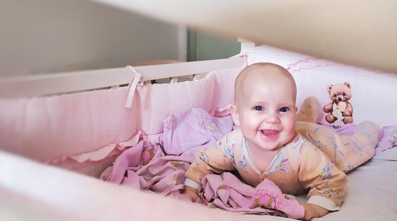 kid, baby bed, cot