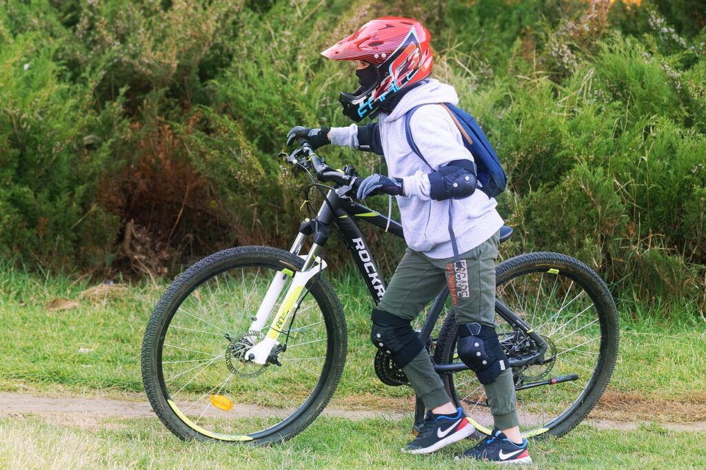 bicycle, teenager, helmet, activity, child